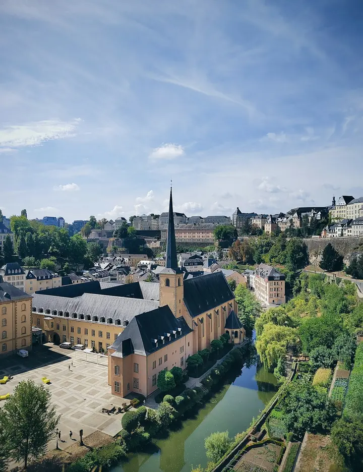The Grund district and the Alzette river in Luxembourg